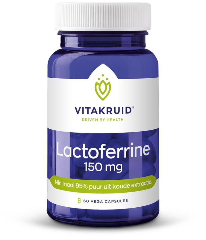 Lactoferrine 150 mg minimaal 95% puur + C - NowVitamins - Vitakruid - 8717438692043